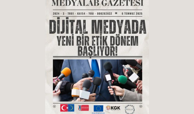 AB destekli KGK Eğitim Projesi MEDYALAB Takvimi Belli Oldu