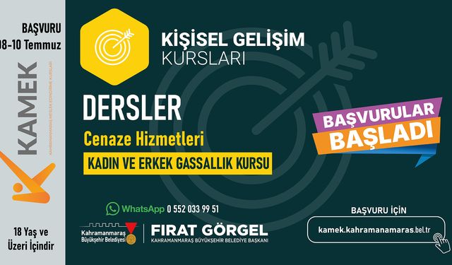 Kahramanmaraş’ta Gassallık Eğitimi Başlıyor: Başvurular 10 Temmuz’a Kadar Sürecek