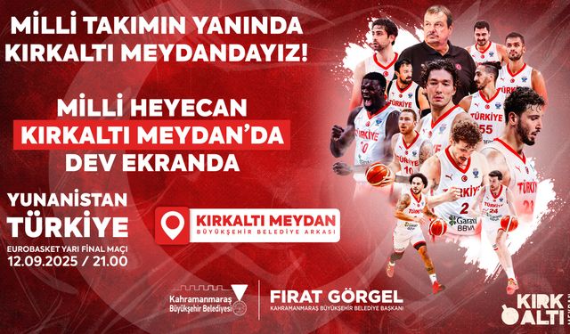 Kahramanmaraş’ta A Milli Basketbol Takımı Heyecanı Dev Ekranda Yaşanacak