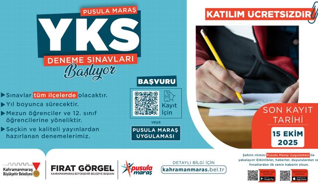 Kahramanmaraş’ta Gençlere Ücretsiz Deneme Sınavı Fırsatı