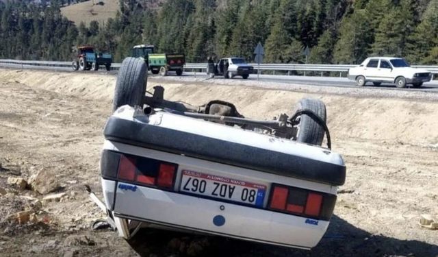 Kahramanmaraş Andırın’da Otomobil Takla Attı: 1 Kişi Yaralandı