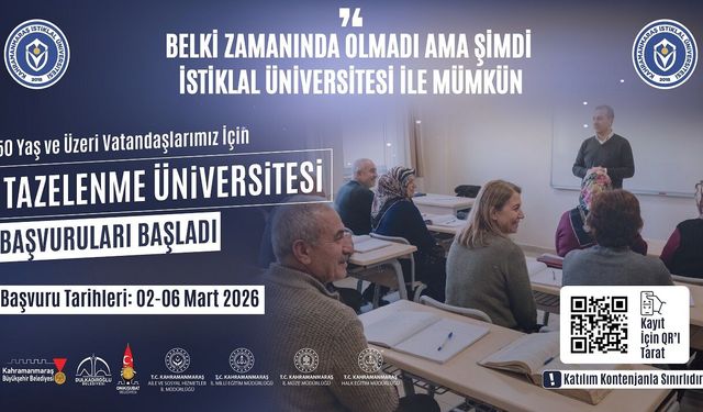 50 Yaş Üstüne Üniversite Kapısı; “Tazelenme Üniversitesi”ne Başvurular Başladı!