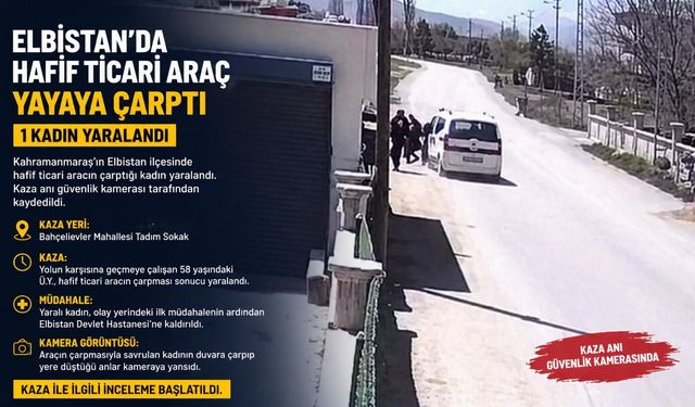 Kahramanmaraş’ta Araç Yayaya Çarptı