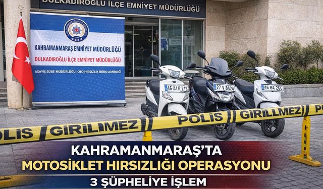 Gaziantep'ten Çalınan Motor Kahramanmaraş'ta Bulundu!