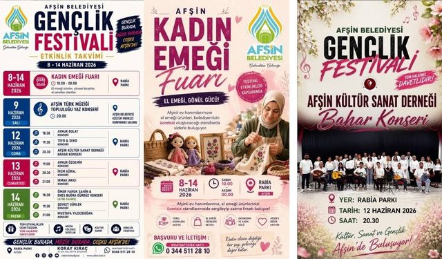 Afşin’de Gençlik Ve Müzik Dolu Festival Heyecanı Başlıyor