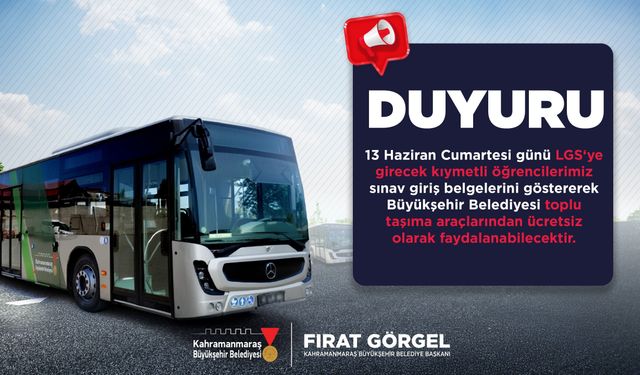 Büyükşehir’den LGS Günü Öğrenci ve Velilere Tam Destek