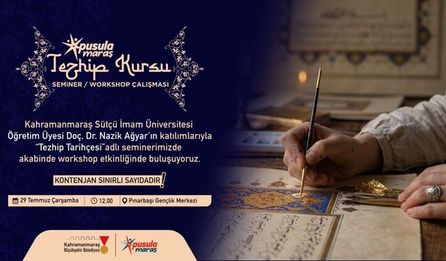 Pusula Maraş’tan Gençlere Geleneksel Sanat Atölyesi