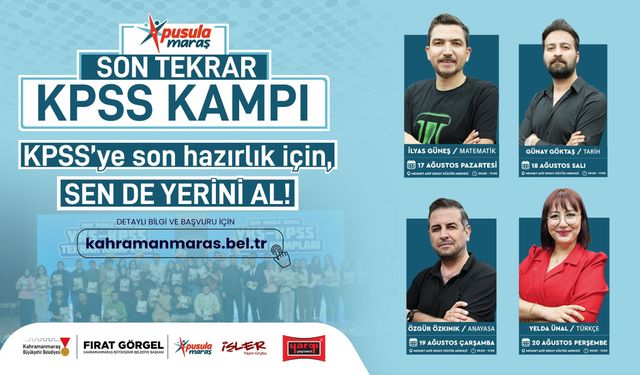 Pusula Maraş’tan KPSS Adaylarına Son Tekrar Kampı