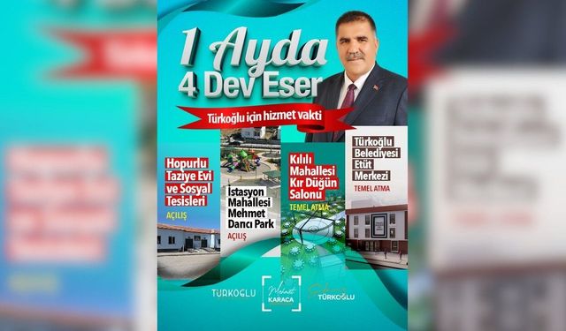 Türkoğlu'nda Her Hafta Açılış ve Temel Atma Töreni Var