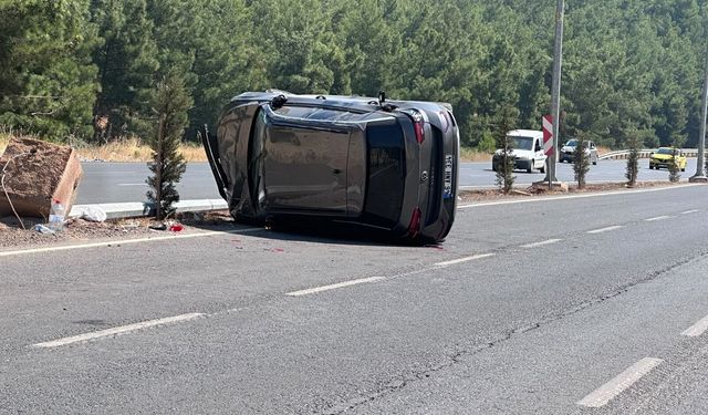 Kahramanmaraş’ta Otomobil Takla Attı