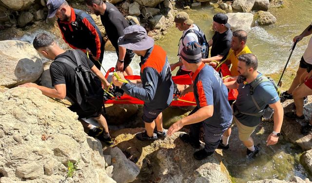 Kahramanmaraş’ta Kanyonda Nefes Kesen Kurtarma