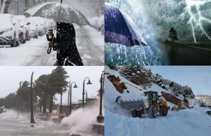 Meteoroloji'den Kuvvetli Yağış, Rüzgar ve Çığ Uyarısı