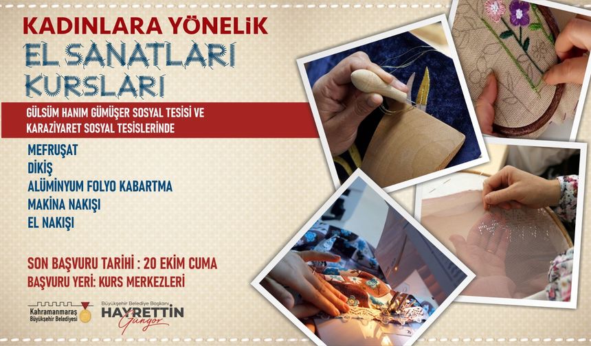 Kadınlara Yönelik El Sanatları Kursunda Kayıtlar Başladı!