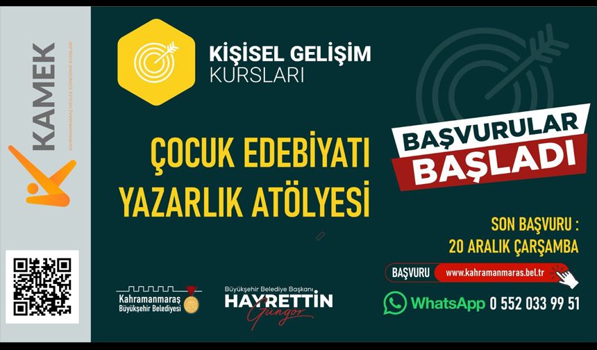 Çocuk Edebiyatı Yazarlık Atölyesi’ne Başvurular Başladı!