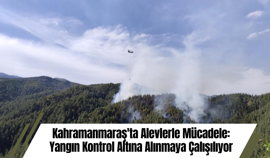 Kahramanmaraş'ta Alevlerle Mücadele: Yangın Kontrol Altına Alınmaya Çalışılıyor