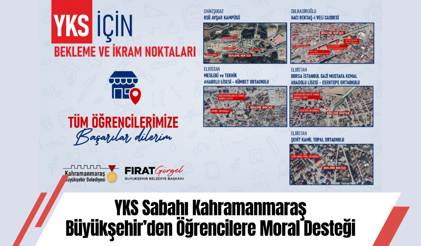 YKS Sabahı Kahramanmaraş Büyükşehir’den Öğrencilere Moral Desteği