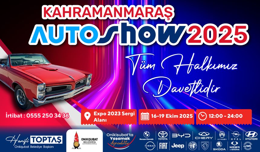 Bölgenin En Büyük Auto Show’u Yarın Kahramanmaraş’ta Başlıyor!