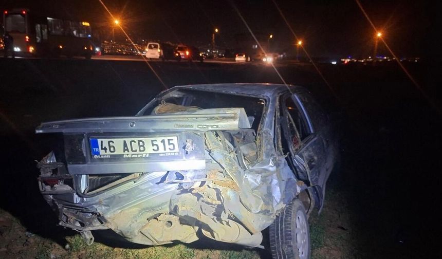 Kahramanmaraş’ta Takla Atan Otomobilde Sürücü Yaralandı