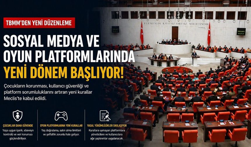 Sosyal Medya ve Oyun Platformlarına Yeni Dönem: TBMM’den Kapsamlı Düzenleme