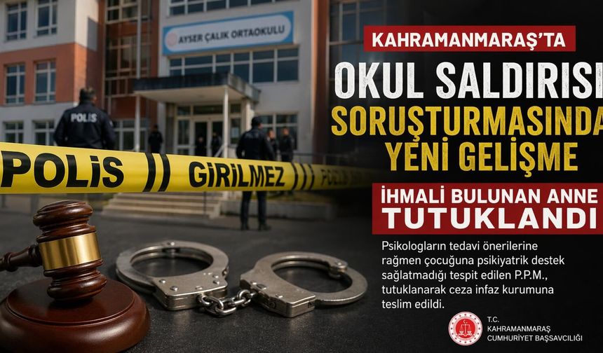 Kahramanmaraş’ta Saldırganın Annesi Tutuklandı