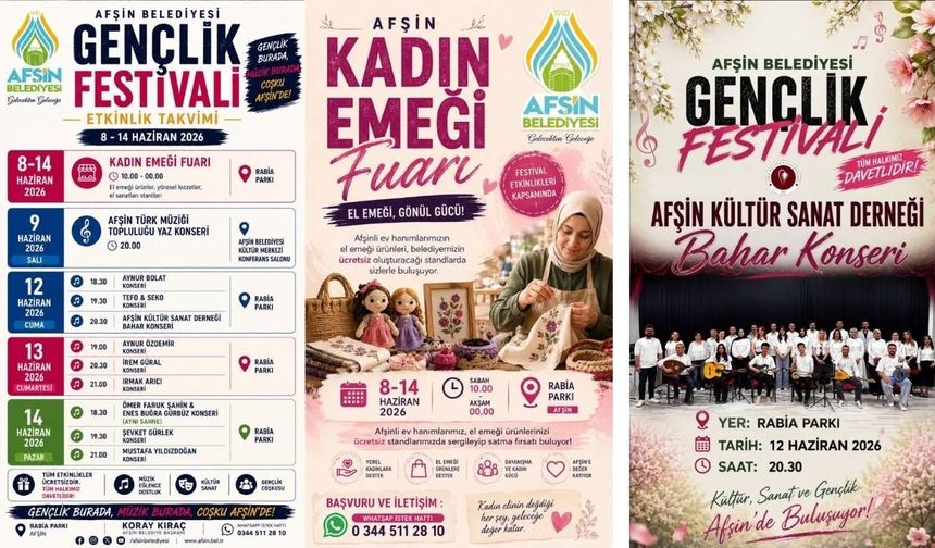 Afşin’de Gençlik Ve Müzik Dolu Festival Heyecanı Başlıyor