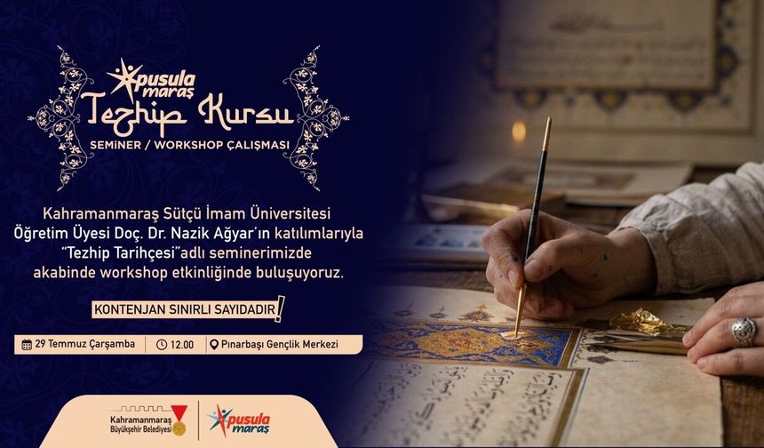 Pusula Maraş’tan Gençlere Geleneksel Sanat Atölyesi