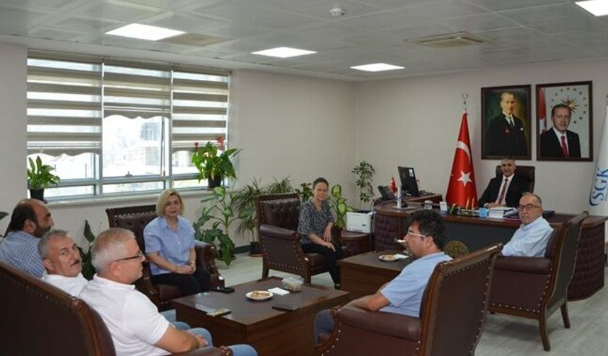 Kahramanmaraş Gazeteciler Cemiyeti'nden SGK İl Müdürü Karaoğlan'a Nezaket Ziyareti