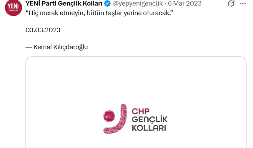 CHP Gençlik Kolları, YENİ Parti'nin Ele Geçirdiği X Hesabını Geri Aldı!