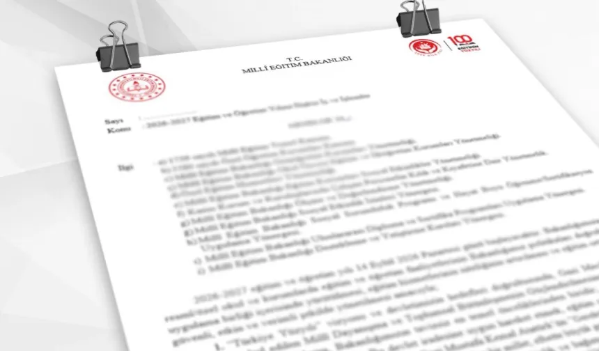 Eğitimde Yeni Dönem Yol Haritası Netleşti... Genelge İllere Gönderildi
