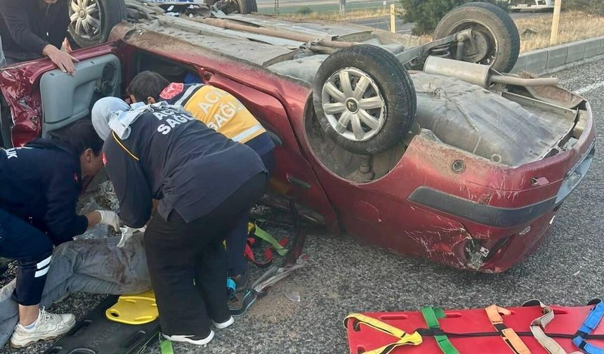 Kahramanmaraş’ta Otomobil Takla Attı! Sürücü Yaralandı