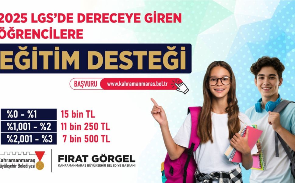 Kahramanmaraş Büyükşehir’den Başarıya 15 Bin TL