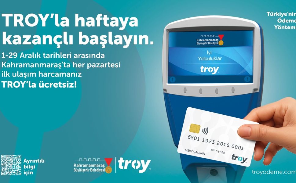 Aralık’ta TROY Kart ile Pazartesi Günleri İlk Yolculuk Ücretsiz