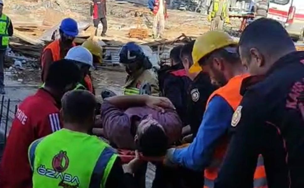 Kahramanmaraş’ta İnşaat İskelesi Çöktü: 1 Yaralı