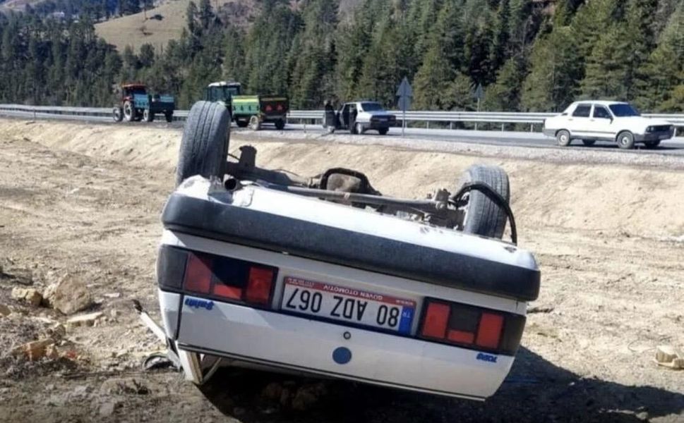 Kahramanmaraş Andırın’da Otomobil Takla Attı: 1 Kişi Yaralandı