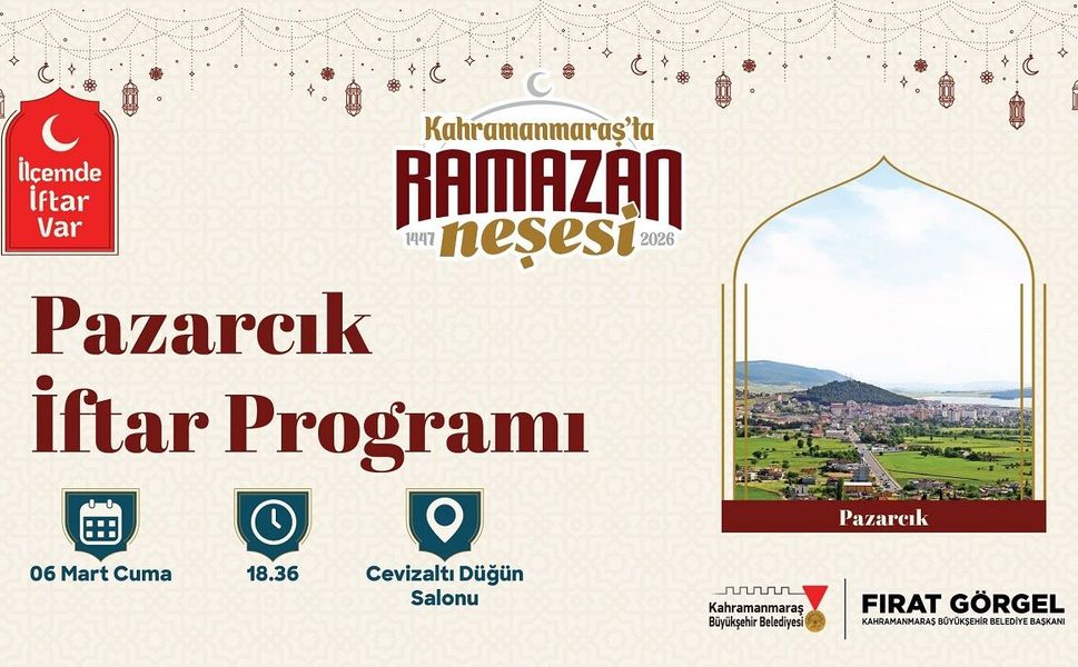 Ramazan’ın Bereketi Pazarcık’ta Kurulacak İftar Sofrasında Paylaşılacak