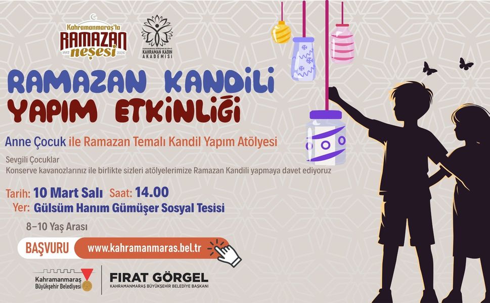 Büyükşehir’den Anne ve Çocuklara Özel Ramazan Kandili Atölyesi
