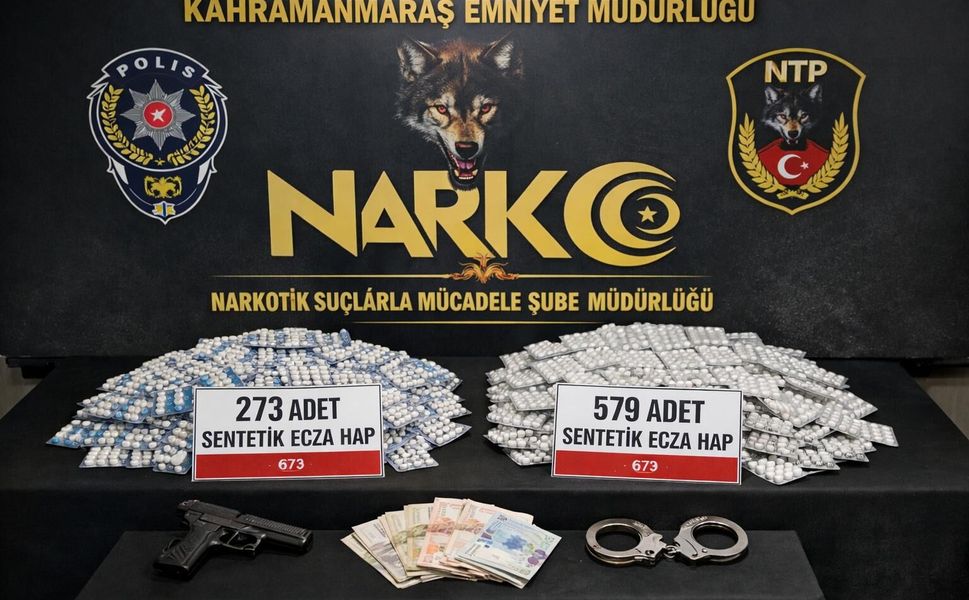 Kahramanmaraş'ta 852 Adet Sentetik Ecza Hap Yakalandı