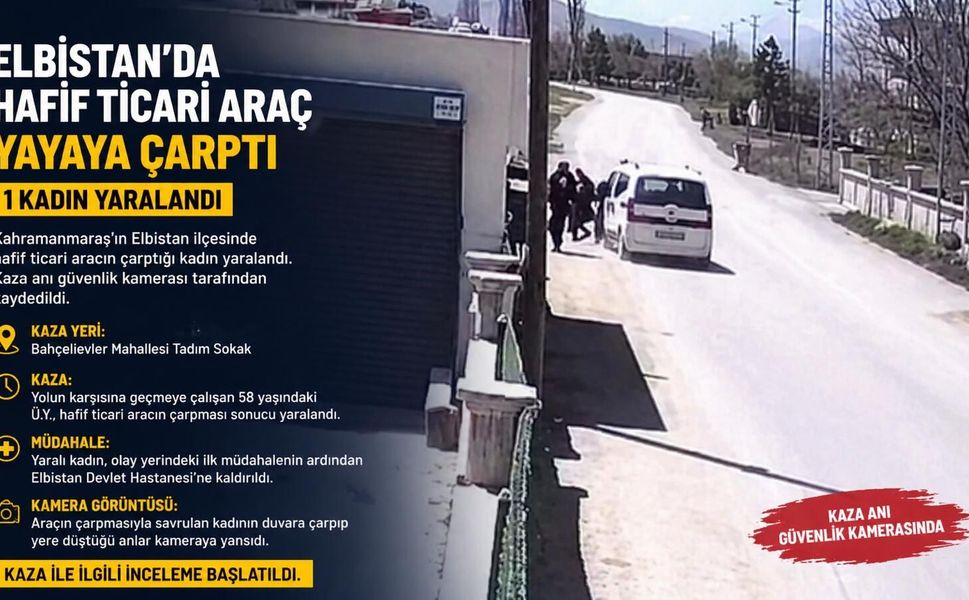 Kahramanmaraş’ta Araç Yayaya Çarptı