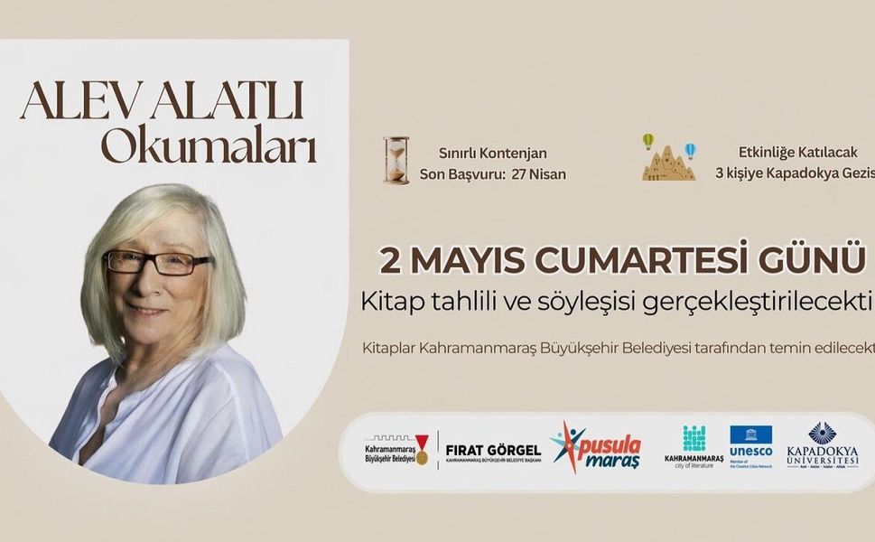 Pusula Maraş’ın Ödüllü “Alev Alatlı Okumaları” Programına Başvurular Başladı