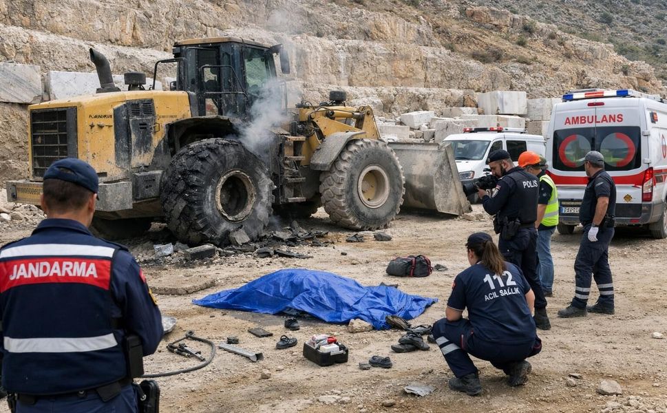 Kahramanmaraş’ta Patlama İş Makinesi Lastiği Can Aldı