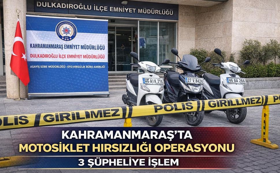 Gaziantep'ten Çalınan Motor Kahramanmaraş'ta Bulundu!