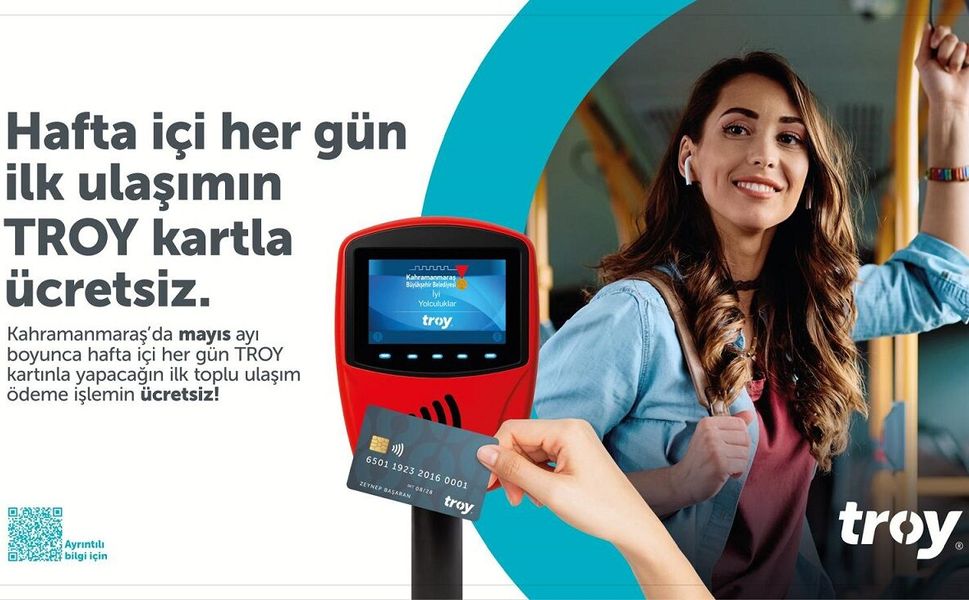 Mayıs’ta TROY Kart ile Hafta İçi İlk Yolculuk Ücretsiz