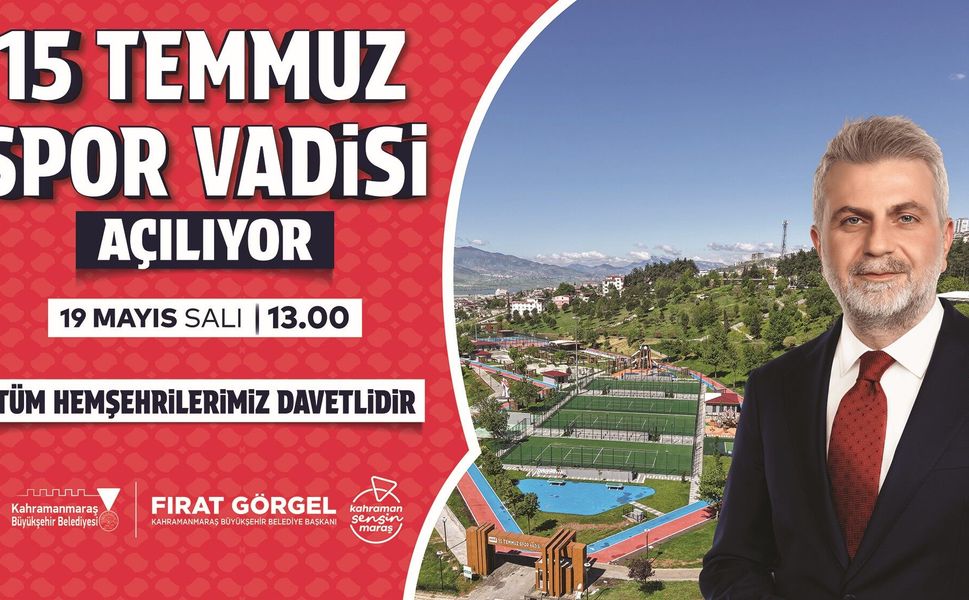 15 Temmuz Spor Vadisi Hizmete Açılıyor; Tüm Vatandaşlar Açılışa Davetli