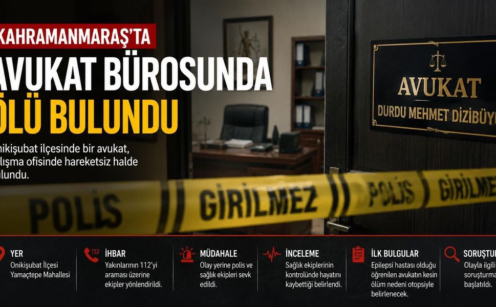 Kahramanmaraşlı Avukat Ofisinde Ölü Bulundu!