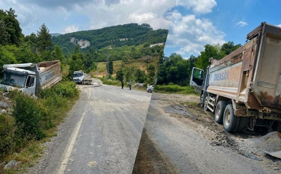 Kahramanmaraş’ta İki Kamyon Çarpıştı 2 Yaralı