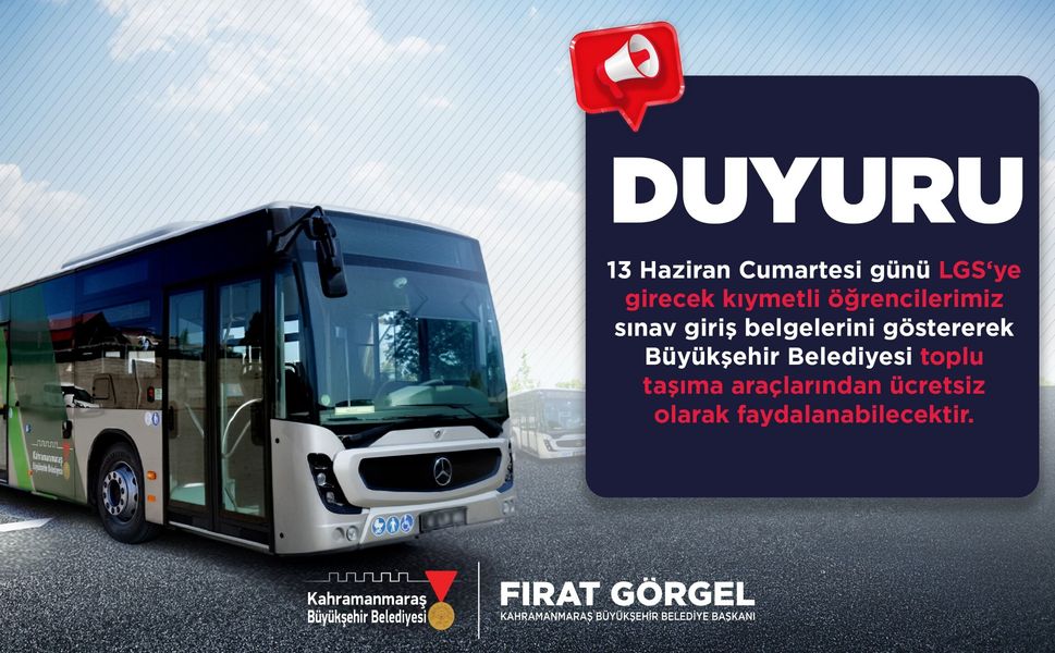 Büyükşehir’den LGS Günü Öğrenci ve Velilere Tam Destek