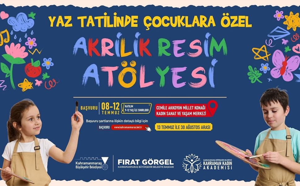 Büyükşehir’den Çocuklara Yaz Hediyesi; Akrilik Resim Atölyesi Başlıyor