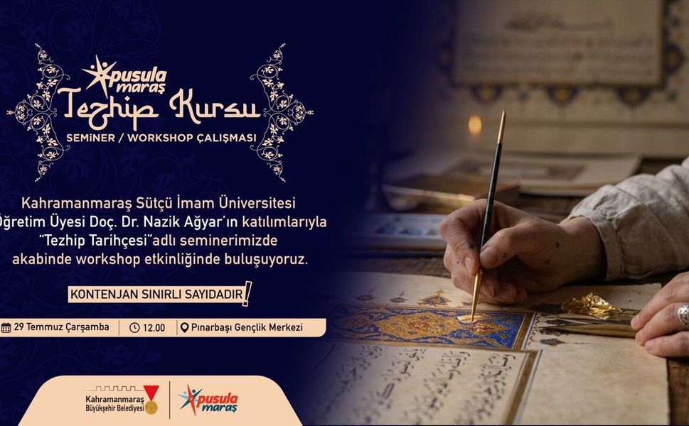 Pusula Maraş’tan Gençlere Geleneksel Sanat Atölyesi