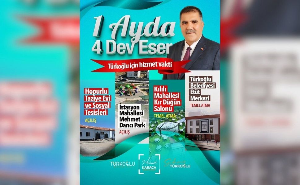 Türkoğlu'nda Her Hafta Açılış ve Temel Atma Töreni Var