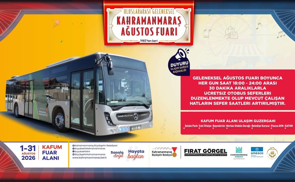 Büyükşehir’den Geleneksel Ağustos Fuarı’na Ücretsiz Ulaşım